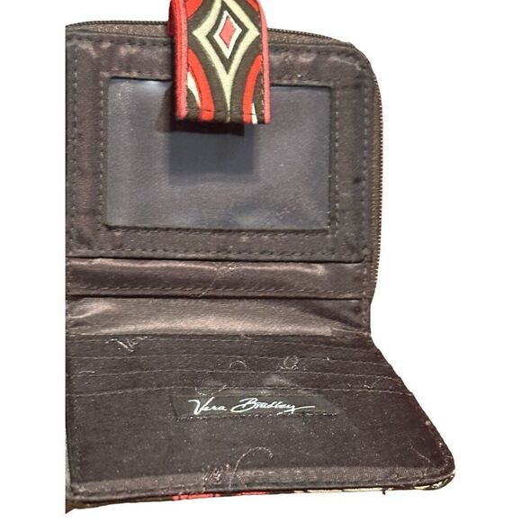 NEW WITHOUT TAGS women Vera Bradley Puccini Small Fold Wallet Floral Brown - Picture 8 of 8